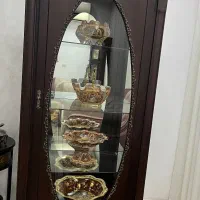 بوفه چوبی شیشه ای|بوفه، ویترین، کنسول|ساری, |دیوار