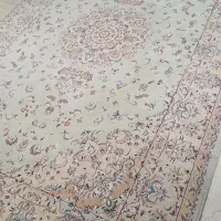یک تخته فرش ۶متری مشهد کرم رنگ بدون لک