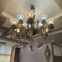 لوستر برنز سنگین 6 شاخه 12 شعله