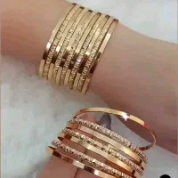 تعداد النگو رنگ ثابت طلا روس