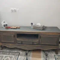 میز تلویزیون تمام چوب پتینه