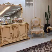 آینه و کنسول چوب آینه شمعدان عروس آینه دراور