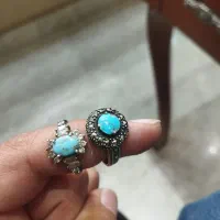 انگشتر نقره و فیروزه نیشابور