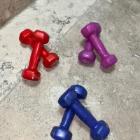 سه جفت دمبل ۷۵۰ گرمی|تجهیزات ورزشی|مشهد, جاهد شهر|دیوار