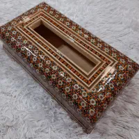 جعبه دستمال کاغذی خاتم کاری|صنایع دستی و سایر لوازم تزئینی|قم, صفائیه|دیوار