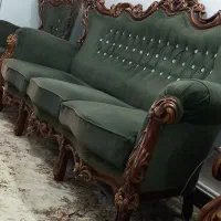 مبل ۹ نفره سلطنتی چوب راش|مبلمان خانگی و میز عسلی|هشتگرد, شهرک کوثر|دیوار