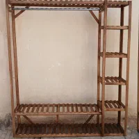 رگال چوبی لباس|کتابخانه، شلف، قفسههای دیواری|همدان, |دیوار