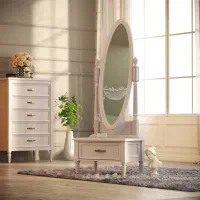 آینه قدی کشو دار خراطی شده مدل SILVANA