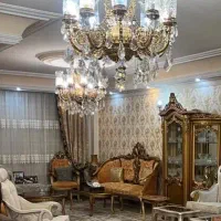 فروش فوری مبل استیل ۹نفره همراه بوفه میزتلویزیون