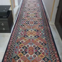 گلیم فرش ۶ متری در حد نو ،گلیم فرش کناره|گلیم، جاجیم، گبه|قزوین, |دیوار