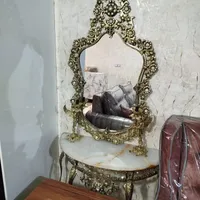ویترین و آینه ،شمعدان،میز تی‌وی ،همه برنج اصل|بوفه، ویترین، کنسول|بومهن, |دیوار