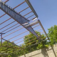 اجرای شیروانی سایبان پلیکربنات ایوان