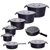 سرویس قابلمه و تابه گرانیتی 16 پارچه اس جی مدل AKA