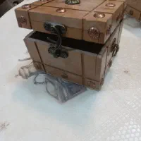 فروش یک عدد صندوقچه چوبی دست ساز دکوری