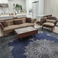 مبل 8 نفره شرکتی بهمراه جلو مبلی و عسلی