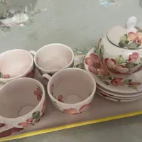 سرویس چایخوری و ظرف پایه دار