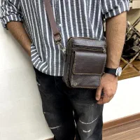 کیف اسپورت چرم طبیعی(دست دوز مددجویان زندان)