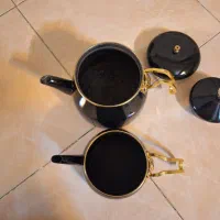 کتری قوری لعابی ترکیه ای کاملا سالم درحد نو|قوری، کتری، قهوهساز دستی|ورامین, ورامین|دیوار