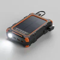 پاوربانک 30000 سولار درجه‌یک 4 خروجی چراغ‌قوه