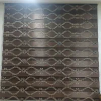 پرده زبرا قهوه ای عرض ۱۶۵ طول۲متر