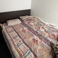 تخت خواب دو نفره چوبی|تخت و سرویس خواب|پرند, |دیوار