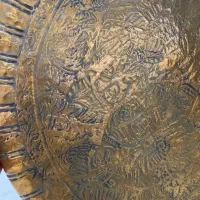 سینی برنجی عتیقه قدیمی|کلکسیون اشیاء عتیقه|یاسوج, |دیوار