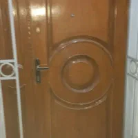 درب چوبی۲لنگه و۲قفل بالا پایین زیبا کاملاسالم