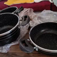 ست قابلمه ماهیتابه ۵ پارچه گرانیت