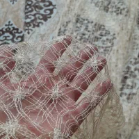 پرده گیپور با یک عدد شال مخمل|پرده، رانر، رومیزی|تهران, دولاب|دیوار