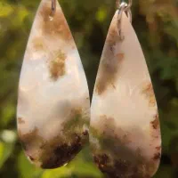 گوشواره استیل باسنگ معدنی طبیعی