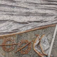 دو عددشال پرده یه تمن باوسایل چوب پرده