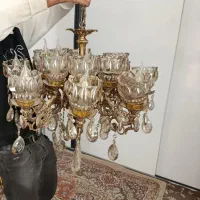 برنزی ۱۶ لامپ|لوستر و چراغ آویز|کرج, شهرک فرهنگیان|دیوار