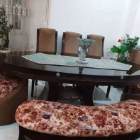 فروش میز نهارخوری چوبی ۸نفره  در حد نو|میز و صندلی غذاخوری|شیراز, فرهنگ شهر|دیوار