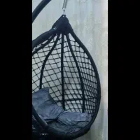 تاب ریلکس مشکی طوسی با نخ مکرومه سالم و نو|صندلی و نیمکت|اهواز, کوروش|دیوار