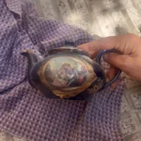 دو عدد قوری قدیمی سورمه ای لیلی و مجنون