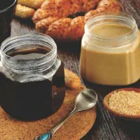 ارده کنجد . کره بادوم زمینی .شیره انگور