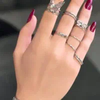 ست زنانه ست بند انگشتی و ساعت زنانه دخترانه