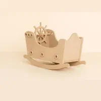 راکر چوبی خام کودک|تخت و صندلی بچه|تهران, تهرانپارس جنوبی|دیوار