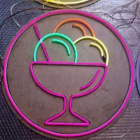 نئون برای آبمیوه و بستنی|فروشگاه و مغازه|تهران, سازمان آب|دیوار