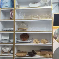 دکور قفسه چوب سفید طلایی|کتابخانه، شلف، قفسه‌های دیواری|دهدشت, |دیوار