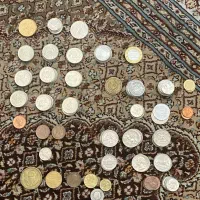 تعداد زیادی سکه های خارجی و ایرانی قدیمی و جدید|کلکسیون سکه، تمبر، اسکناس|تهران, شهرآرا|دیوار