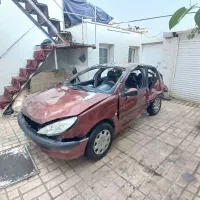 پژو ۲۰۶ تیپ ۲ TU3 تصادفی مدل ۱۳۸۷ چپی روشن حرکت