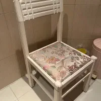 صندلی سفیدرنگ جنس چوب باروکش|صندلی و نیمکت|تبریز, |دیوار