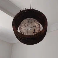 لوستر چوبی تک حبابه