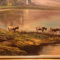 دو عدد نقاشی قدیمی ۱در ۱/۵  با قاب چوبی|تابلو، نقاشی، عکس|تهران, جهاد|دیوار