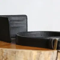 ست کیف و کمربند چرمی