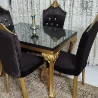 مبل نیمه استیل با غذاخوری ۴ نفره|مبلمان خانگی و میز عسلی|ملایر, |دیوار