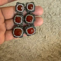 گوشواره لومیر نقره سنگ عقیق|جواهرات|تهران, شهرک نفت|دیوار