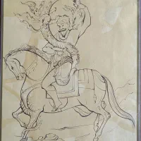 قلم گیری. قدیمی. بدون امضا بدون قاب.