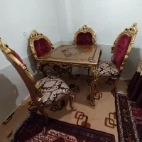 میز صندلی چهار نفره|میز و صندلی غذاخوری|صحنه, |دیوار